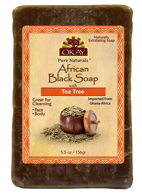 Okay African Black Soap Tea Tree 55 Oz