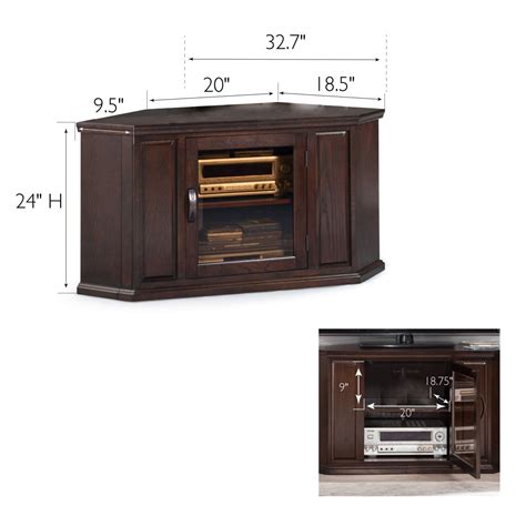 Corner Tv Stand Chocolate Cherry Bronze 47 Inch ǀ Furniture ǀ Todays