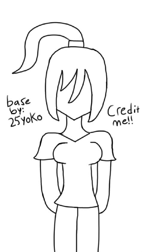 Anime Girl Base By 25yoko On Deviantart