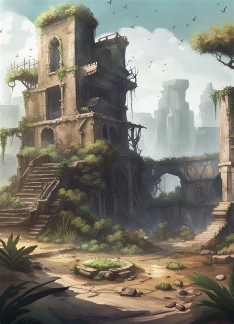 Fantasy Ruins Ai Generated Artwork Nightcafe Creator