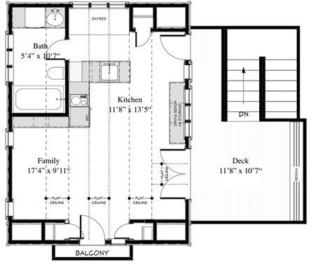 Luckily, my tiny little 400 sq. Cottage Style House Plan - 1 Beds 1 Baths 400 Sq/Ft Plan #917-8 | Cottage style house plans ...
