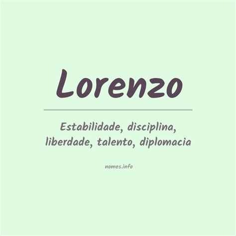 Significado Do Nome Lorenzo