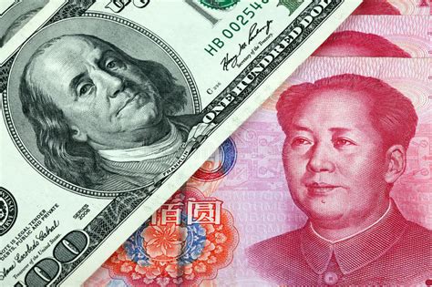 Usd vs cny today and history. US dollar and Chinese yuan stock image. Image of ...