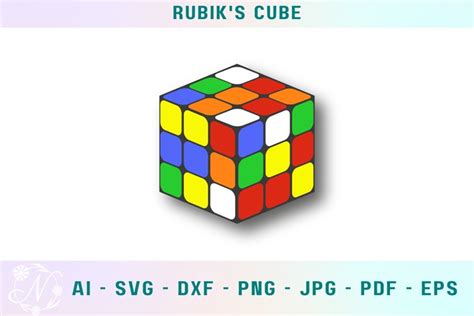 Rubiks Cube Svg Rubiks Cube Vector File Sublimation File