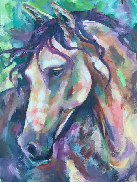 Original Horse Painting Abstract And Impressionistic Wall Art For Home