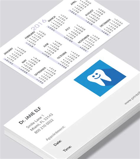 Want customers to think twice about coming back? Dentist Appointment Card - Modern Design