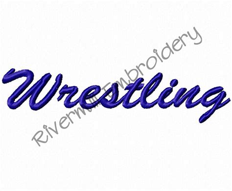 Wrestling Machine Embroidery Design Rivermill Embroidery