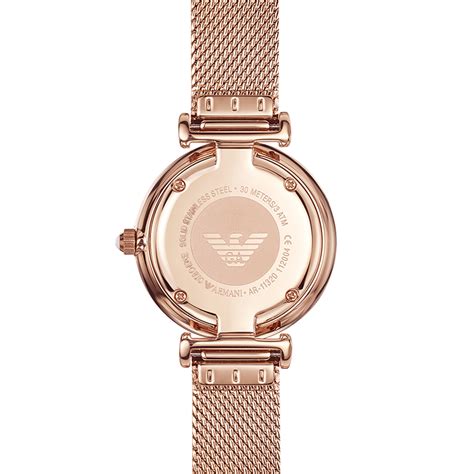 Armani Rose Gold Engraved Ladies Watch Engravers Guild