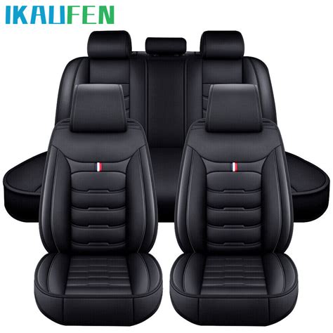 Leatherette Front Car Seat Covers Full Set Cushion Protector Universal