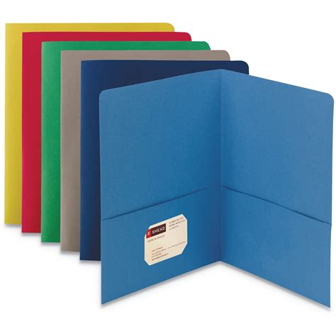 Smead Two Pocket Folder Textured Paper Assorted 25box Smd87850