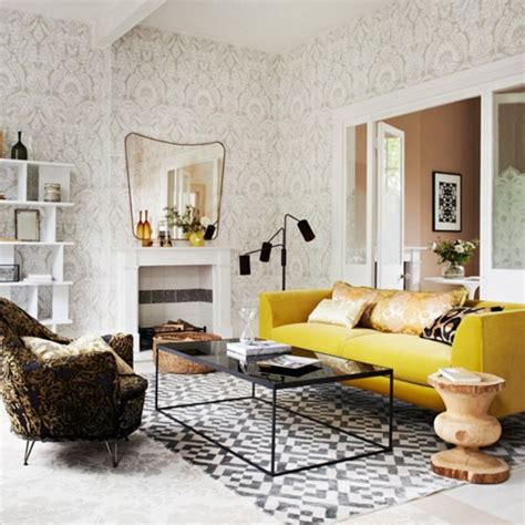 It turns cool drab shades into warm, inviting ones and rather than. 20+ Awesome Yellow and Gray Living Room Color Scheme Ideas (With images) | Damask wallpaper ...