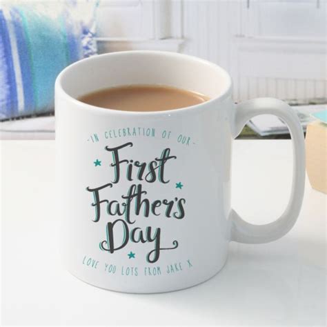 Personalized fathers day mug from daughter sondad gifts favorite child fathers. Personalised Our First Father's Day Mug | The Gift Experience