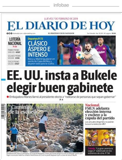 El Diario De Hoy El Salvador 7 De Febrero De 2019 Infobae