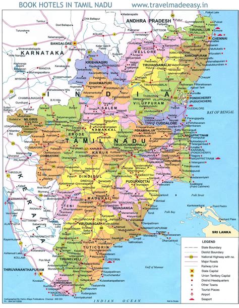 South India Tamil Nadu India Map Travel Locations