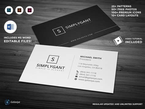 Simple Minimal Business Cards Business Card Templates Creative Market