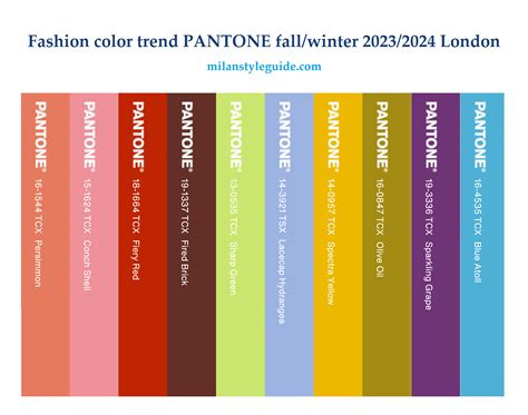 Модные цвета Pantone осень зима 2023 и 2023 в 2023 г Осень зима