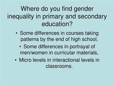 Ppt Gender Inequality And Education Powerpoint Presentation Free