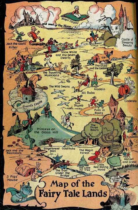 Map Of The Fairy Tale Lands Walt Kelly The Toon Treasury Of Classic