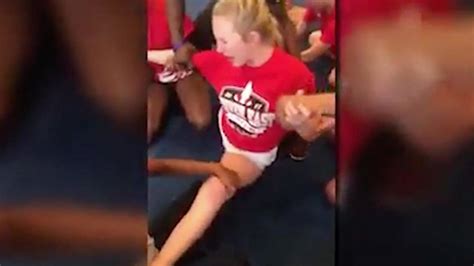 Watch Shocking Video Shows Cheerleader Scream As She Is Forced Into Splits