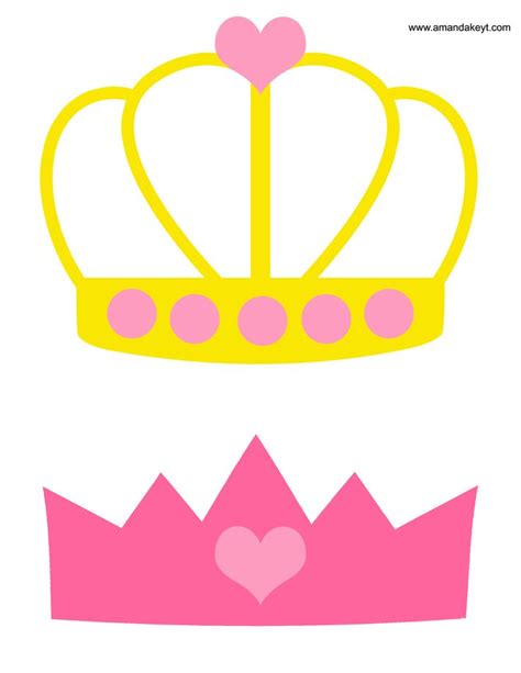 Crowns From Princess Pink Printable Photo Booth Prop Set Princess Hot