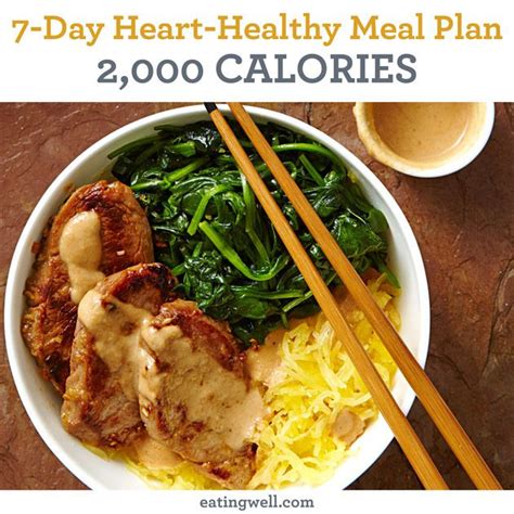 7 Day Heart Healthy Meal Plan 2000 Calories