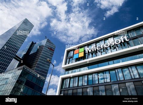 The Newly Built Microsoft Headquarters In Schwabing In The Background