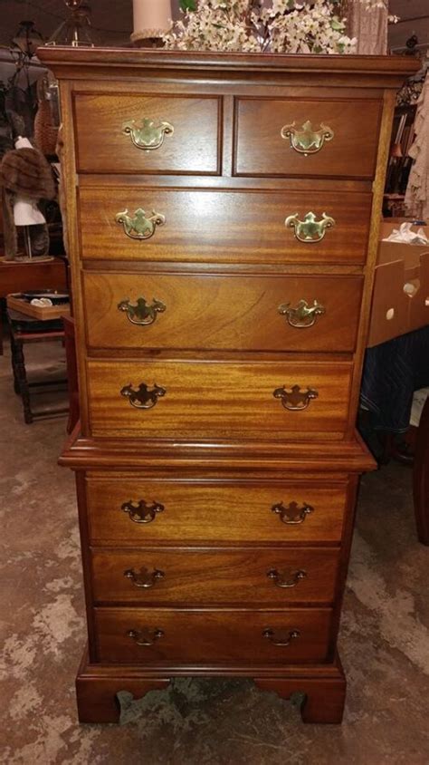 Tall Solid Cherry Drawer Lingerie Dresser Chest Beautiful Long