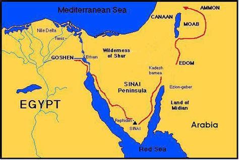 Maps For Bible Study Mt Sinai In Saudi Arabia