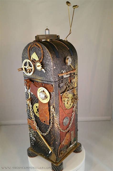 Steampunk Tall Treasure Chest Steampunk Altered Boxes Metal Art