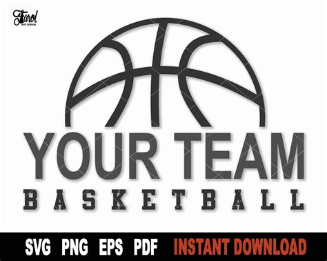 Basketball Svg Team Name Svg Split Name Frame Basketball Svg Etsy