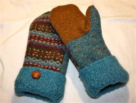 Fleece Lined Mittens Recycled Wool Sweater Sewing Upcycled Clothing