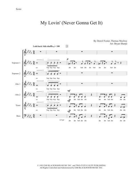 My Lovin You Re Never Gonna Get Arr Bryan Sharpe Sheet Music En