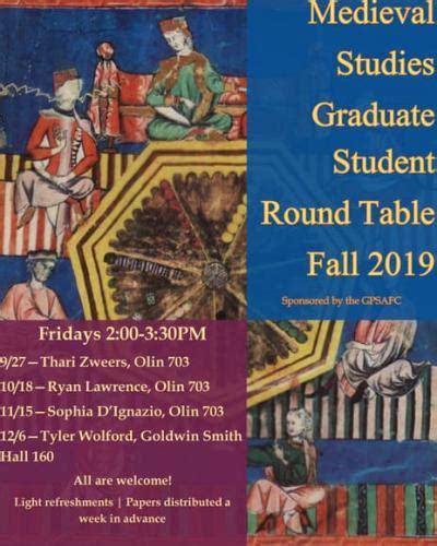Medieval Studies Graduate Student Roundtable Fall 2019 Medieval