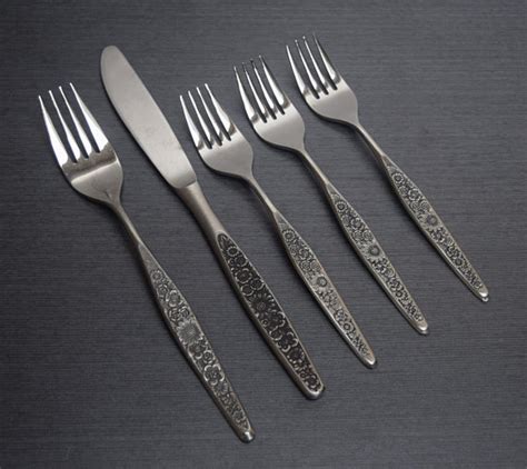 Shop with afterpay on eligible items. Interpur Jardinera Flatware, Vintage Textured Floral ...