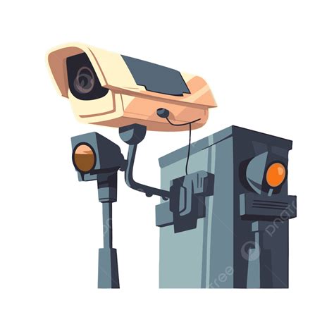 Kamera Keamanan Clipart Kamera Pengintai Cctv Dengan Lampu Berkedip