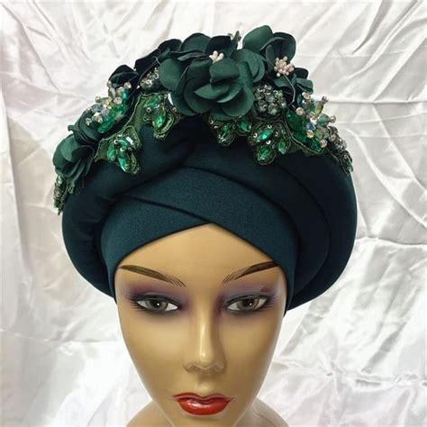 Nigerian Head Wrap Beautiful Women Head Wrap African Headtie Nigerian Headties With