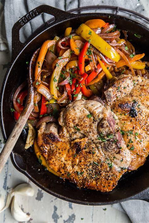 Skillet Pork Chops With Sweet And Sour Peppers Homemade Home
