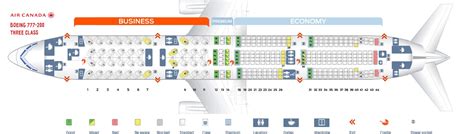 Seat Map And Seating Chart Boeing Lr Air Canada Boeing Seating Plan Seating Charts