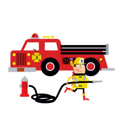 Download High Quality Firefighter Clipart Fire Truck Transparent Png