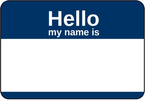 3375 X 23125 Hello My Name Is Blue Pre Printed Name Tag Labels