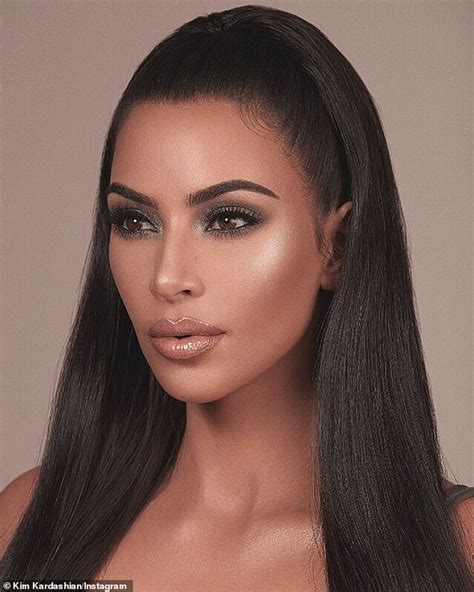 kim kardashian poses for stunning portrait as she promotes her makeup collection for kkw beauty