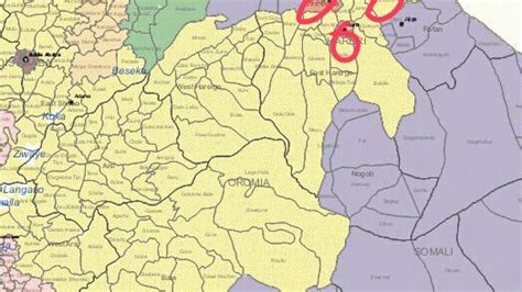 Oromia Region Map Of Ethiopia Regions And Woredas