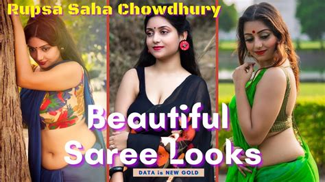 Beautiful Rupsa Saha Chowdhury Saree Looks Beautiful Saree Show Of