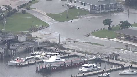 Aerial Video Over Ocracoke North Carolina Shows Hurricane Dorians