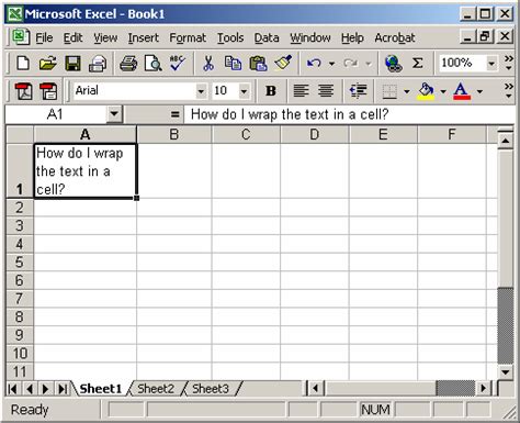 Adjust word text wrap with layouts. MS Excel 2003: Wrap text in a cell