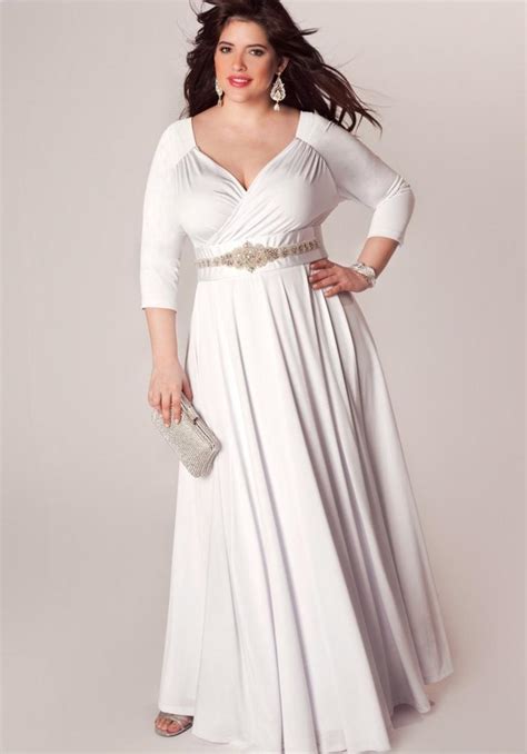 Long White Maxi Dress Plus Size Pluslookeu Collection