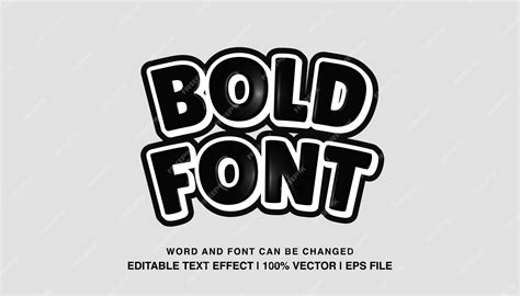 Premium Vector Bold Font Editable Text Effect Template 3d Bold