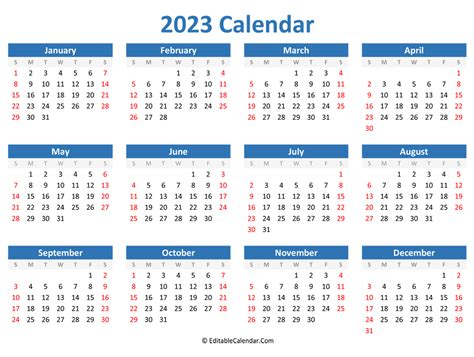 Free Pdf Calendar 2023 Get Latest News 2023 Update