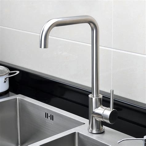 Top stainless steel kitchen faucets. Stainless Steel Modern Kitchen faucet (Brushed Finish)