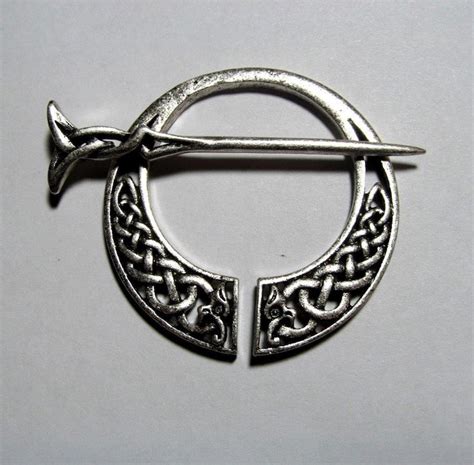 Celtic Dragons Cloak Pin 2 Penannular Brooch Antique Etsy